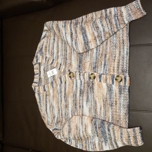 New 3 Button Crop Cardigan multi colored